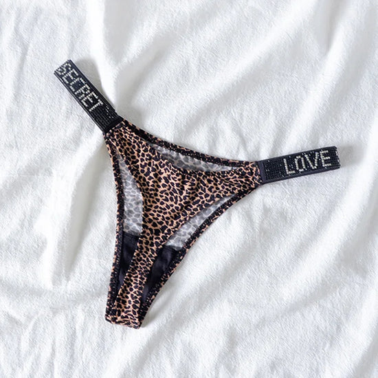 5 Slip a Vita Alta Sexy con Strass | Tanga Perizoma Donna S-XL