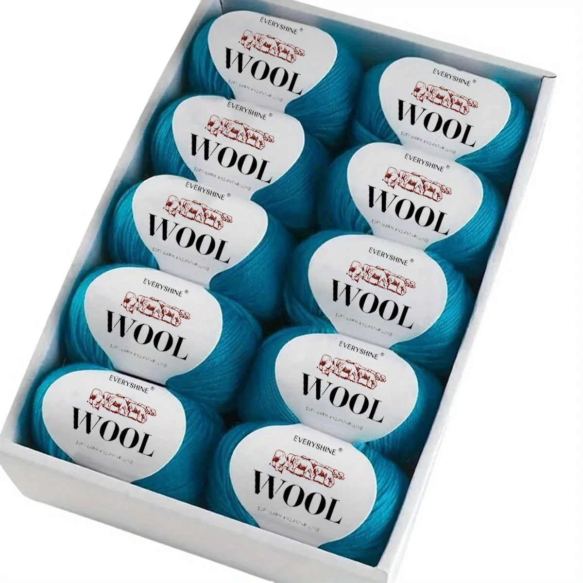 Set 6 pezzi Filato Lana – 300g Totali per Maglia & Uncinetto, Gomitoli Multicolore