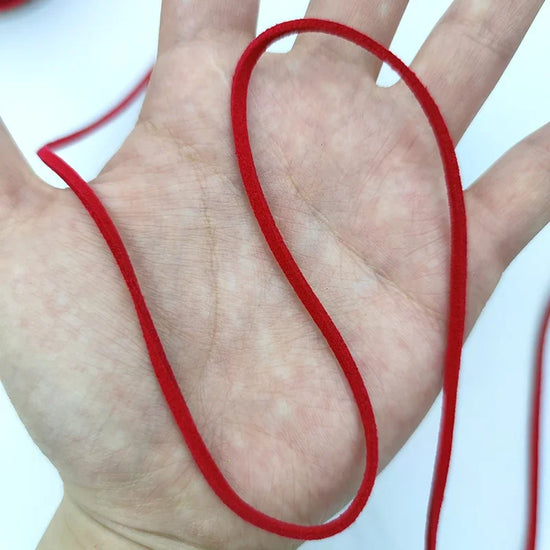 Cordoncino intrecciato in velluto coreano 45 m – Cordone in finta pelle decorazioni fai-da-te,