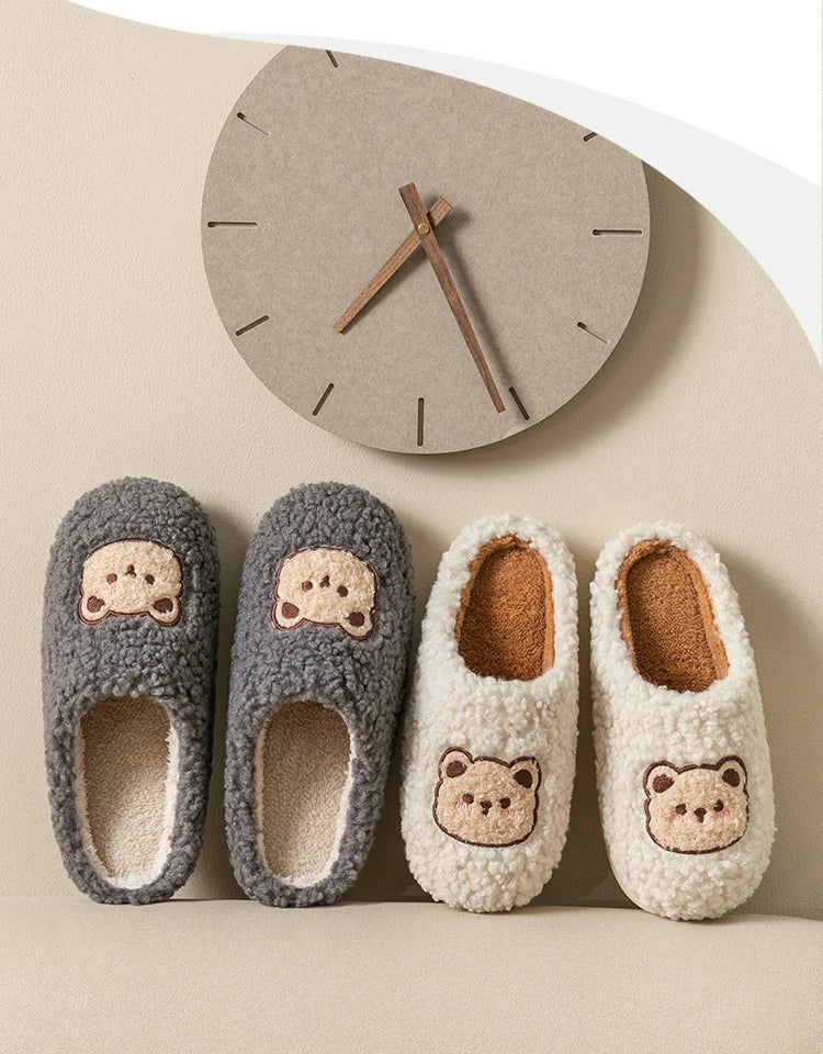 Pantofole Peluche Orso per Uomo e Donna – Ciabatte Morbide e Calde per Casa