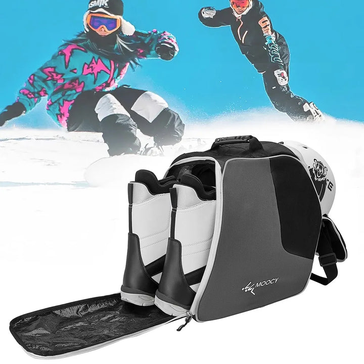 Borsa per scarponi da sci & snowboard impermeabile – porta-boot leggera da viaggio, casco, guanti con scomparto wet/dry