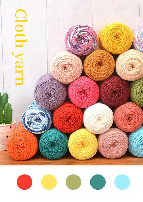 Set 3 gomitoli cloth yarn tessuto – filo intrecciato spesso per borse, tappeti, uncinetto e fai-da-te 2025