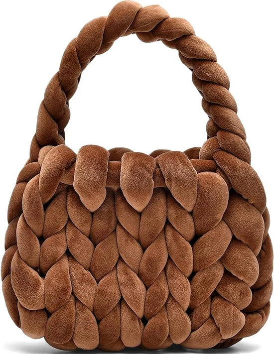 Borsa uncinetto in velluto intrecciato a mano – handbag artigianale unisex disponibile in più colori e dimensioni