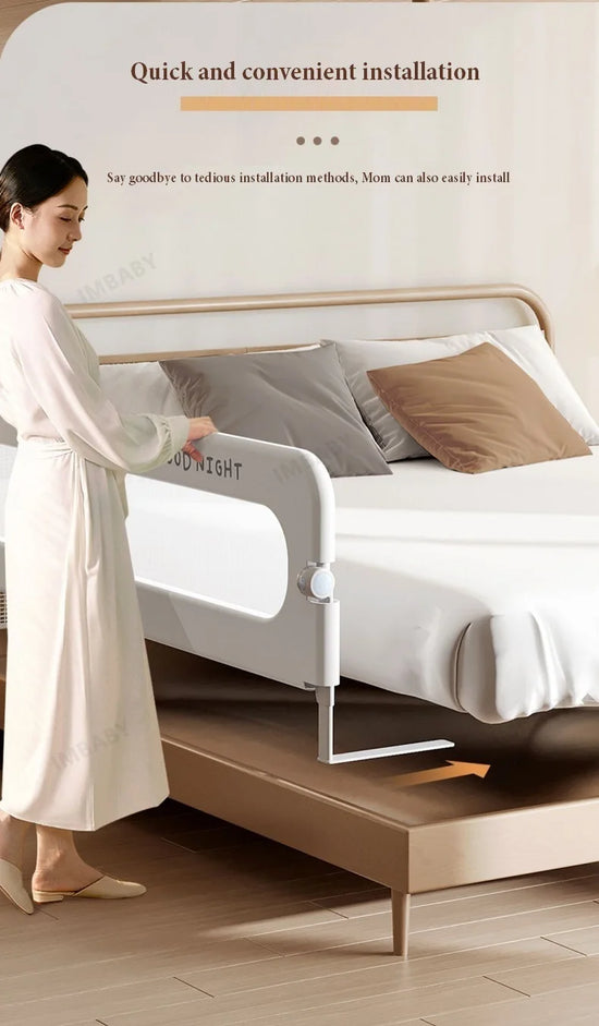 Sponda Letto Bambini Pieghevole – Barriera Anticaduta Regolabile