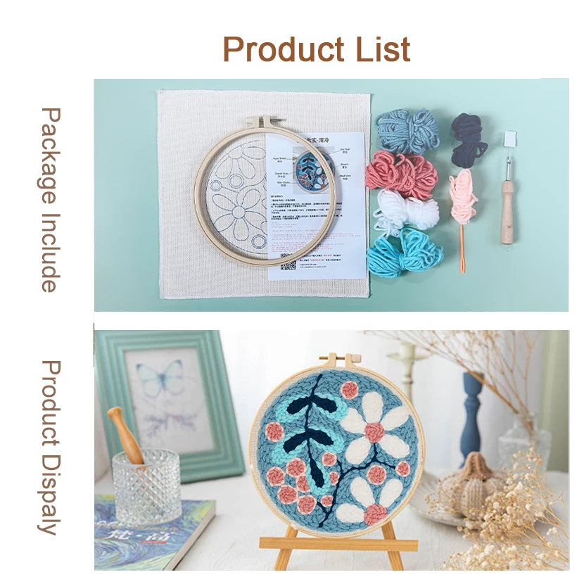 Kit Punch Needle Girasole – Ricamo DIY per Principianti
