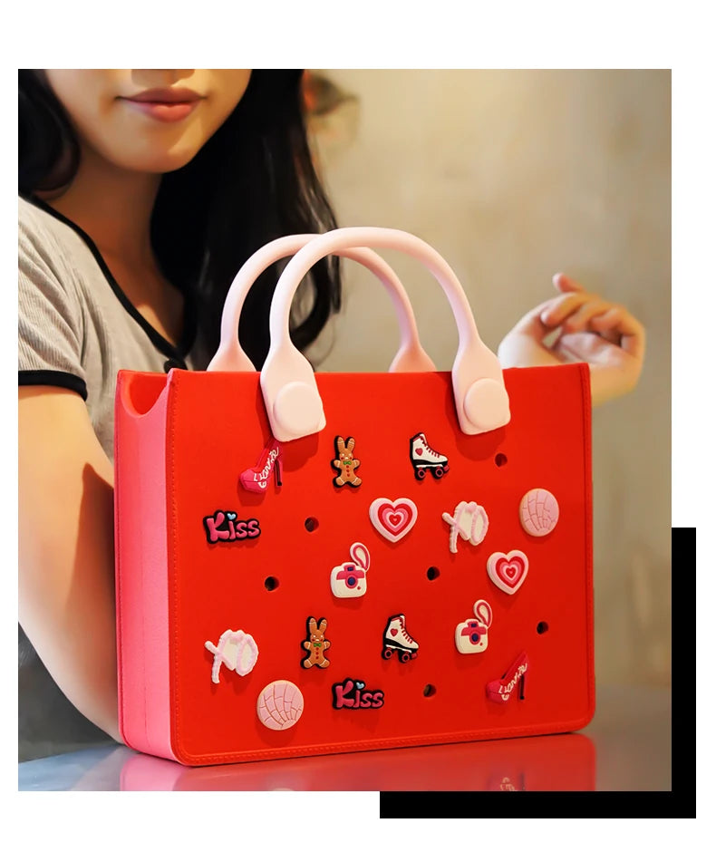 Borsa Bogg Personalizzabile con Fori per Spille - 27 Colori
