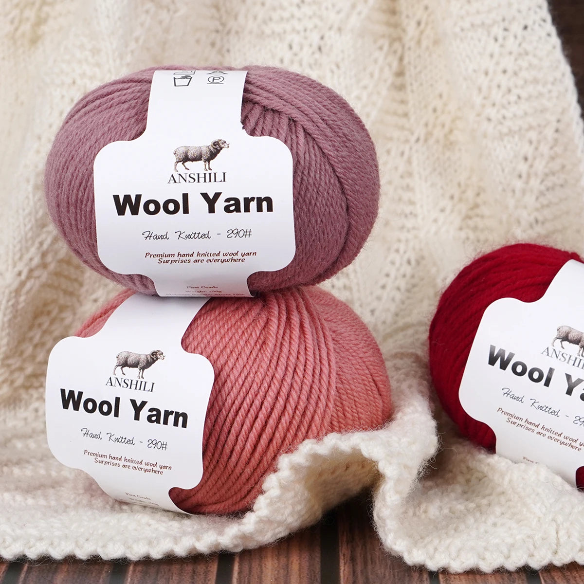 Filato Lana  Spessore Medio – Gomitolo per Maglieria e Uncinetto, Ideale per Maglioni & Accessori