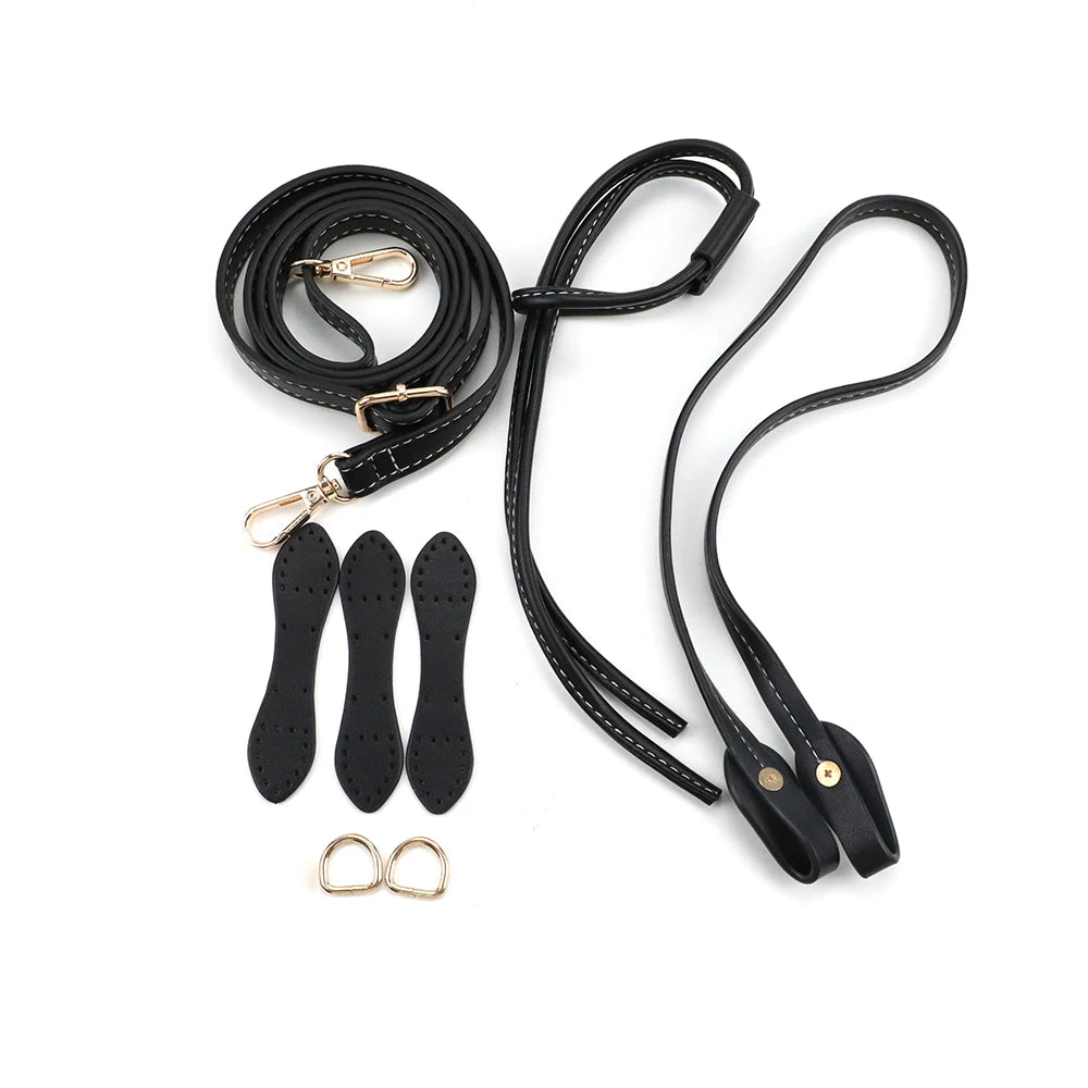 Kit Accessori per Borse Fai-da-Te – Set Manici & Fondo in Ecopelle per Borsa a Spalla