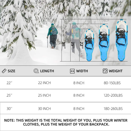 Racchette da sci/skates in alluminio regolabili – short ski “sliding” leggeri per neve, sport outdoor