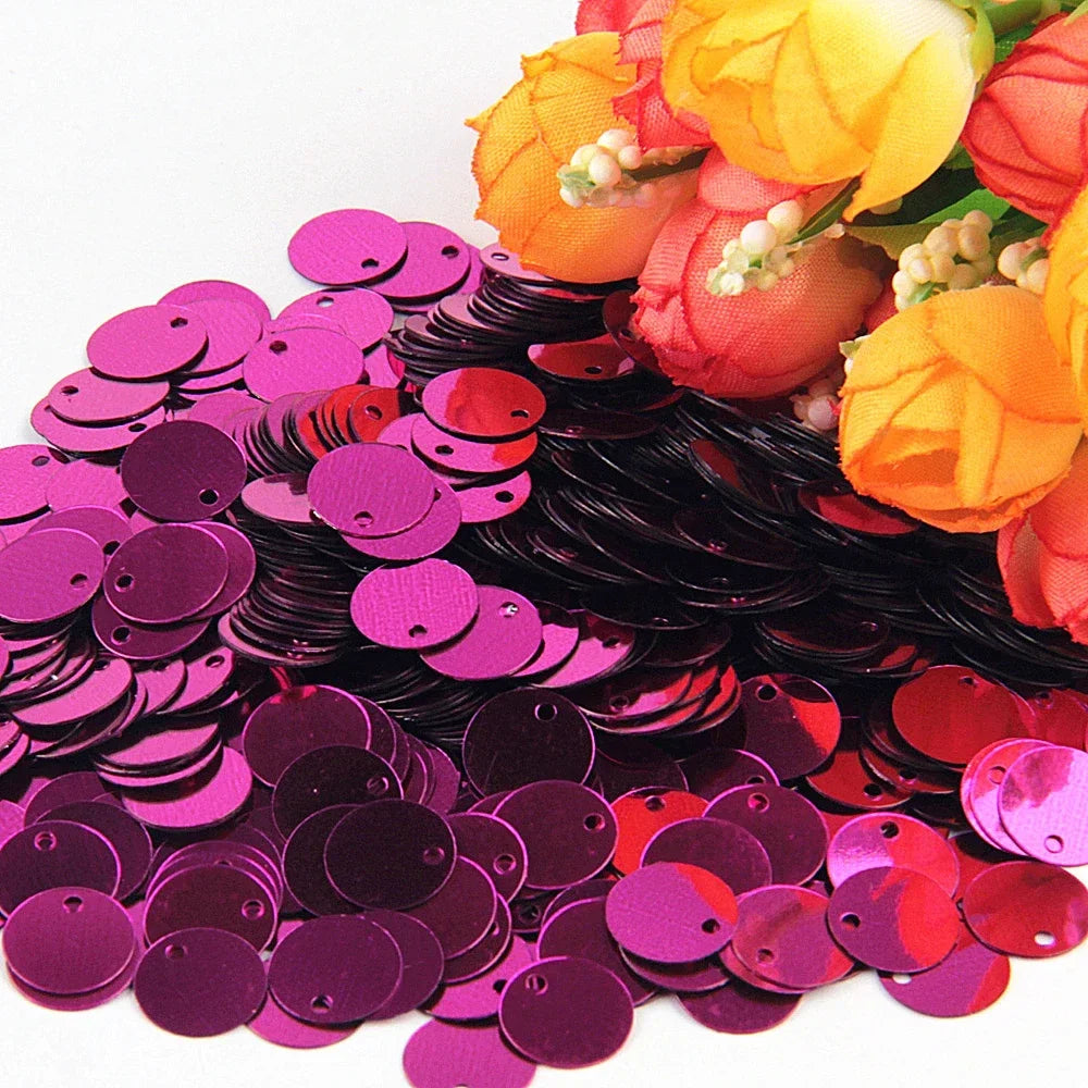 Paillettes Flat Rotonde 10–25 mm con Foro – 10 g , Costumi, Scialli, Danza, Scrapbooking e Decorazioni