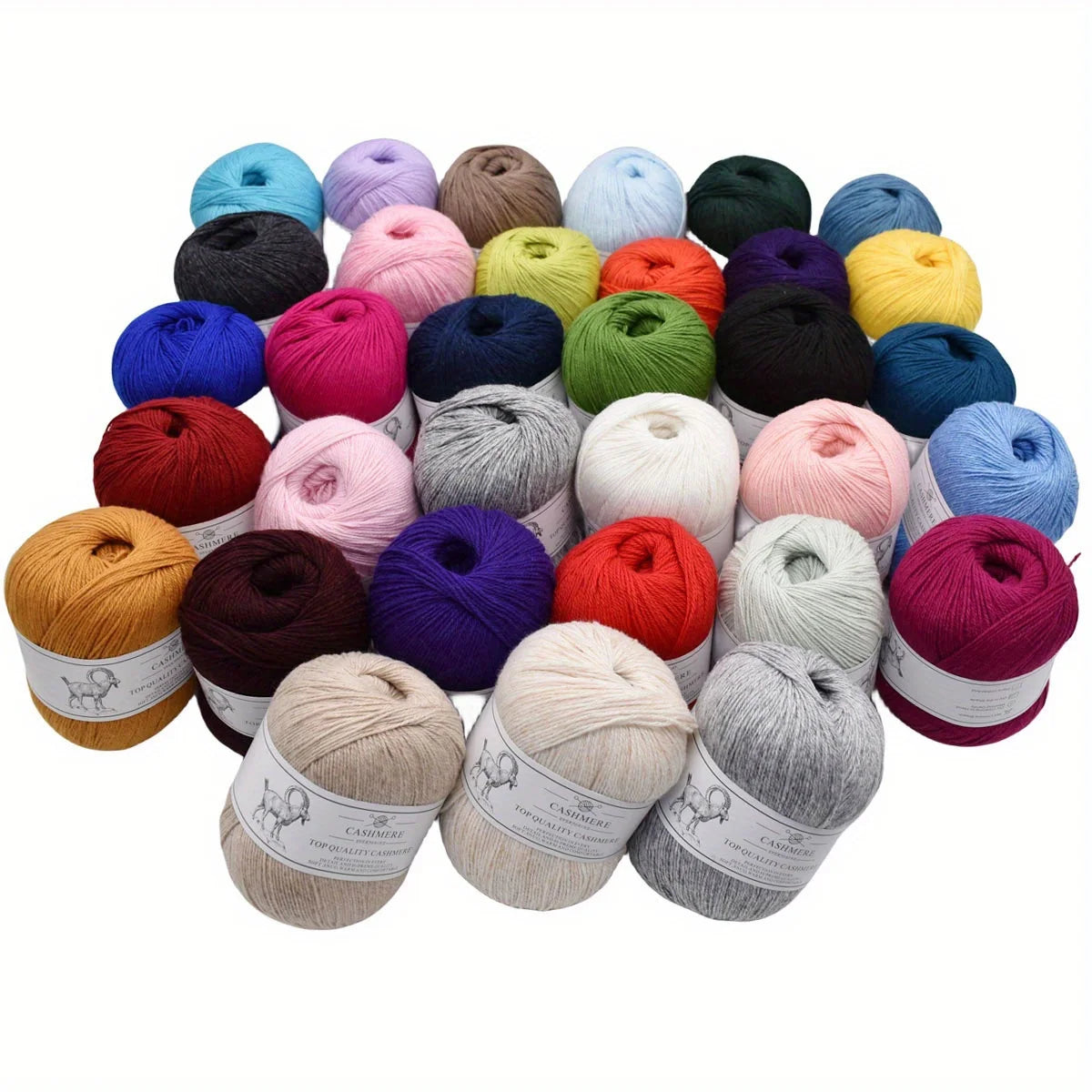 Set 6 gomitoli filo cashmere donna – Lana alta qualità per maglioni, sciarpe, cappelli e progetti fai-da-te