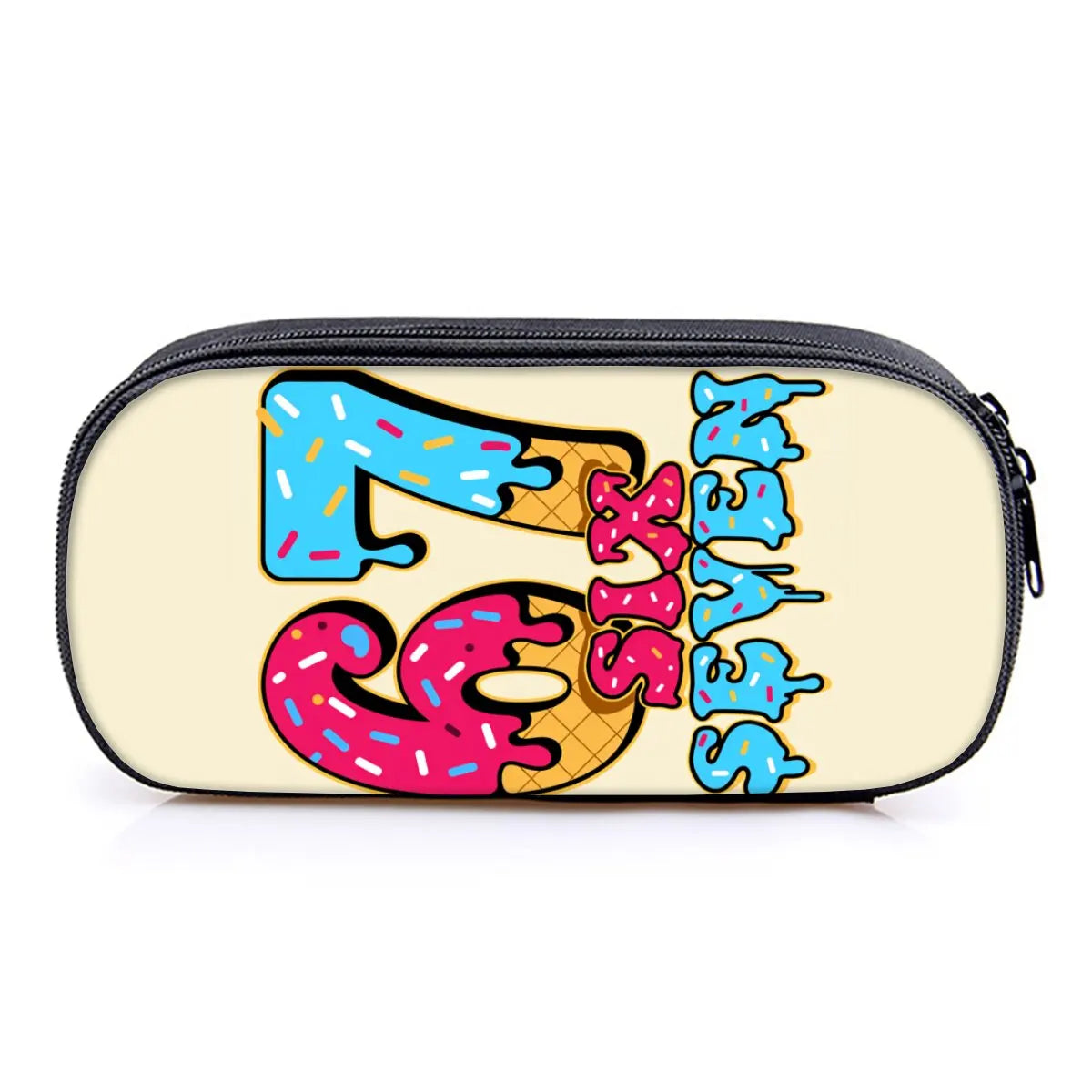 Hot Sales Colorful Number 67 Print Layered Pencil Case Quality 2D Flat Cartoon Pen Bag Best Gift for Boys/Girls School Supplies