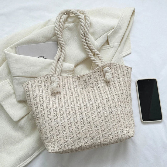 Borsa a Spalla Estiva in Paglia Intrecciata per Donna – Stile Boho Chic, Grande Capacità, Perfetta per Spiaggia e Vacanze