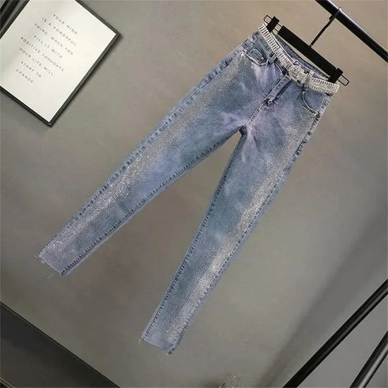 Jeans donna vita alta skinny 5XL – Denim elasticizzato primavera 2025
