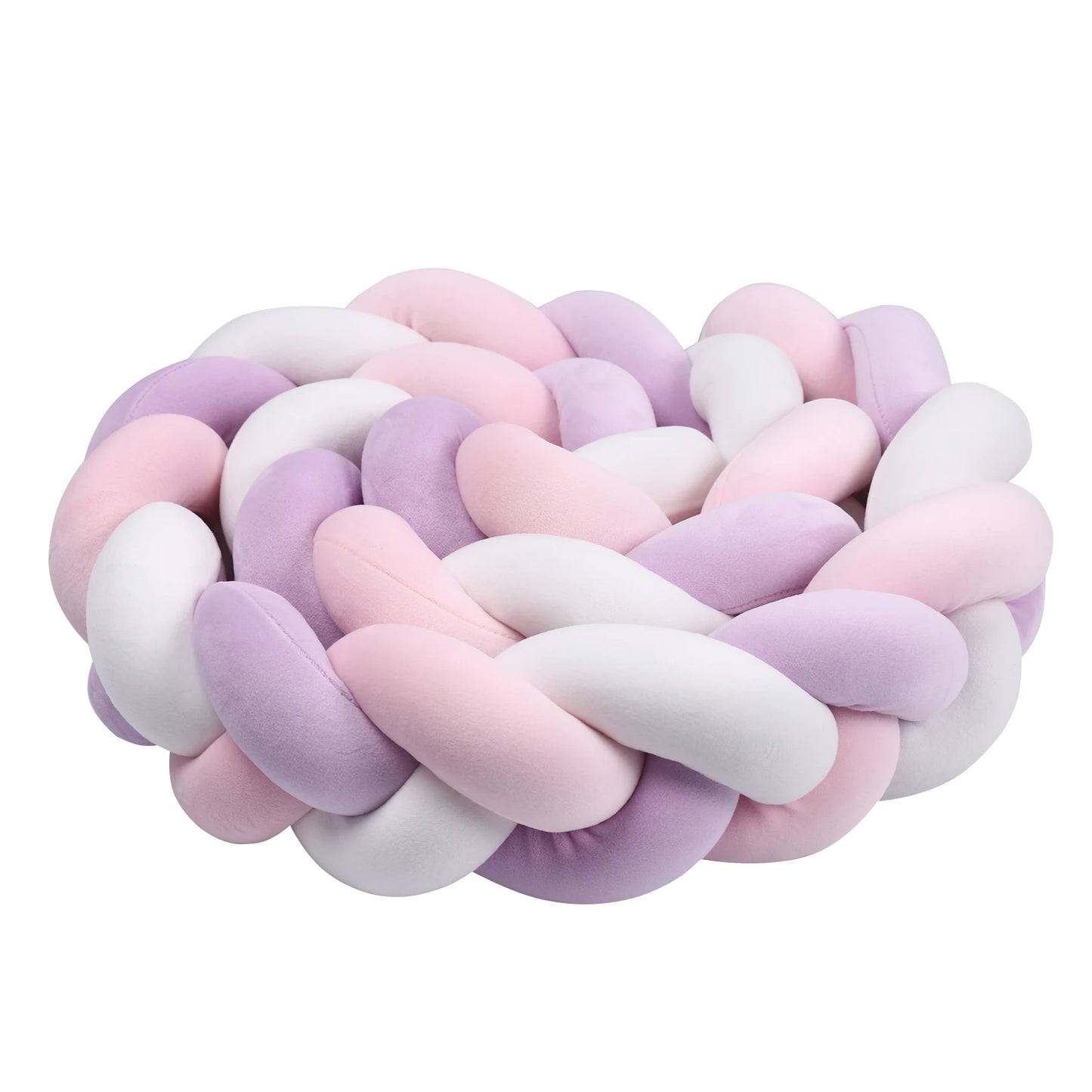 Paracolpi Culla Intrecciato 1-4 m – Protezioni Letto Neonato Treccia Marshmallow