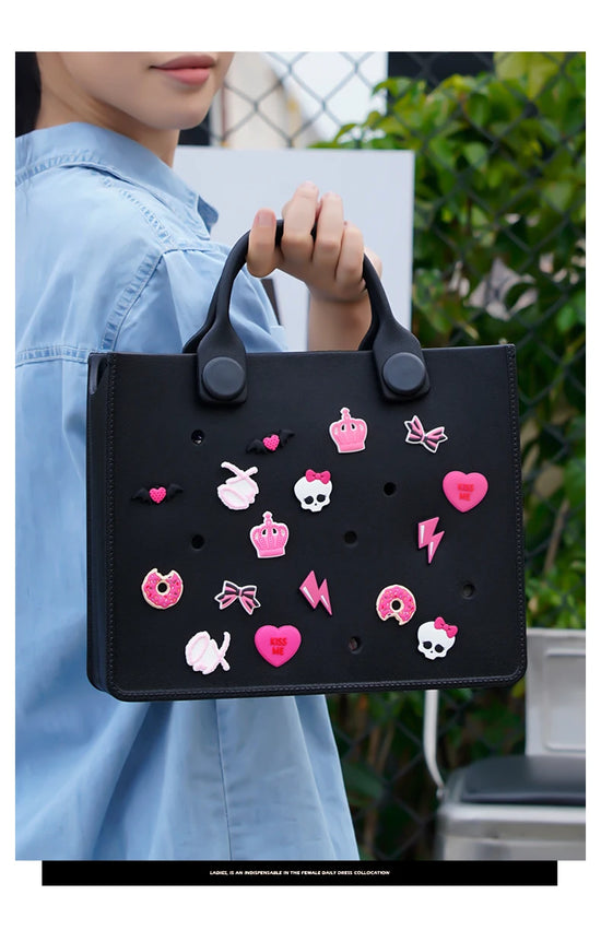 Borsa Bogg Personalizzabile con Fori per Spille - 27 Colori