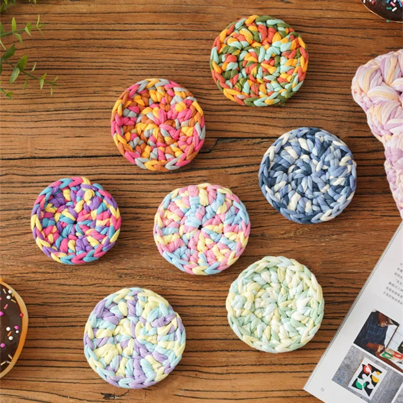 Fettuccia di Cotone Multicolor 100 g – Filo T-Shirt per Crochet, Maglia e Borse Handmade