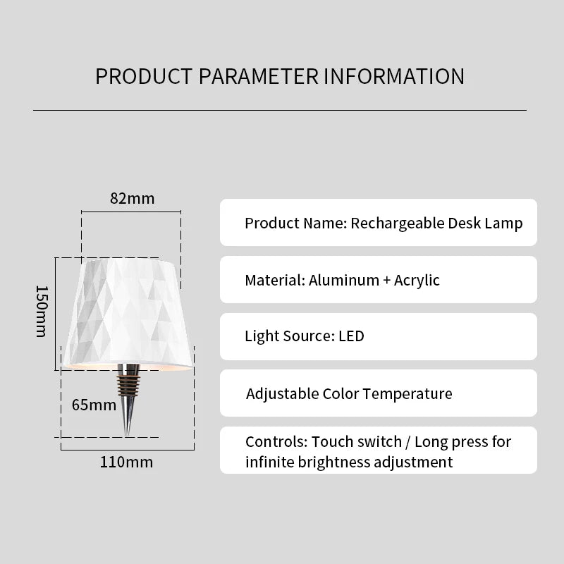 Lampada BOTLIGHT Led Ricaricabile per Bottiglia – Luce Portatile