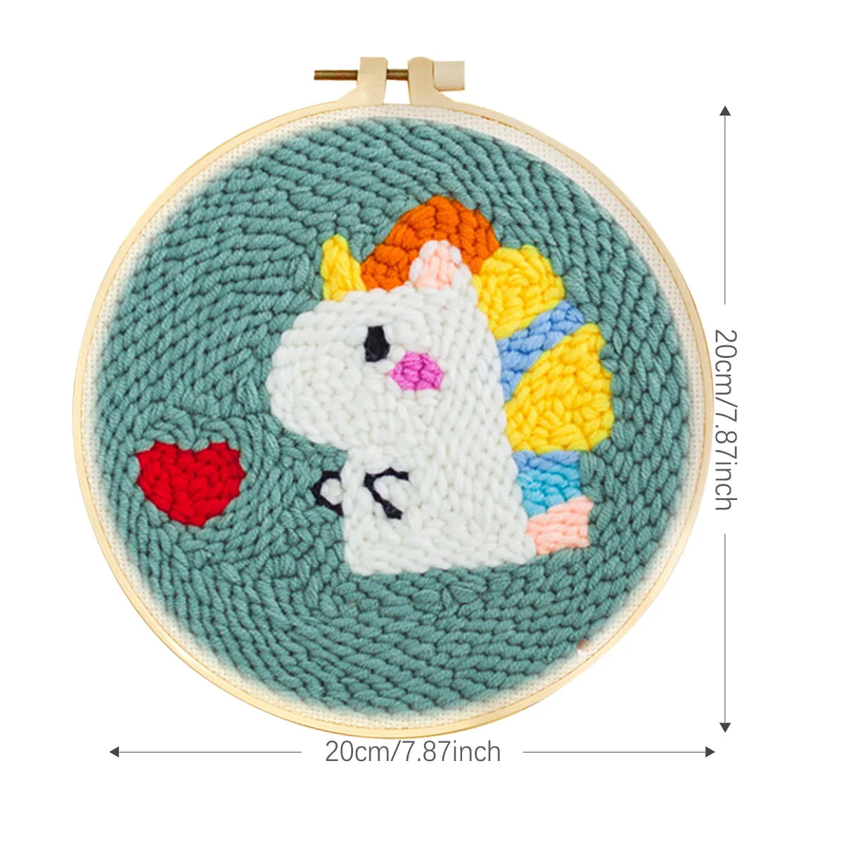 Kit Punch Needle Funghi e Fiori – Ricamo DIY Facile per Principianti