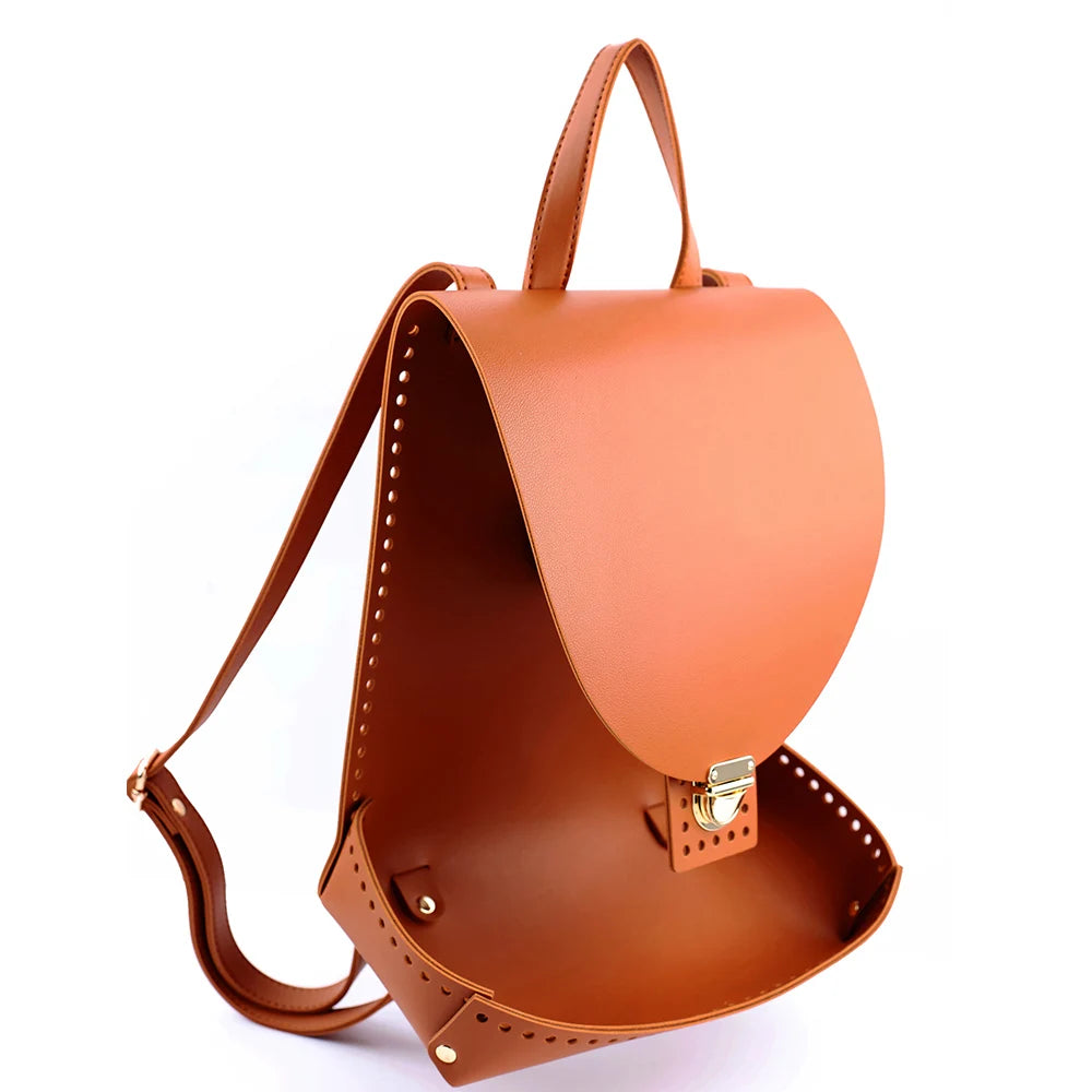 Kit Zaino / Borsa con Base in Ecopelle e Uncinetto – Fai-da-Te Borsa Unica