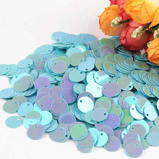 Paillettes Flat Rotonde 10–25 mm con Foro – 10 g , Costumi, Scialli, Danza, Scrapbooking e Decorazioni