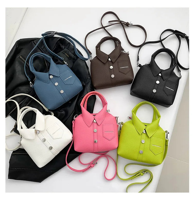 Borsa compatta quadrata in PU – shoulder / crossbody bag con zip, design elegante e di qualità per donna 2025