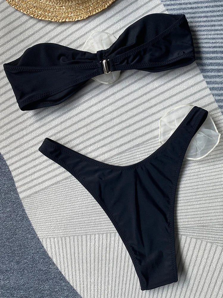 Bikini brasiliano 3D con fascia bandeau – Donna Sexy e Chic