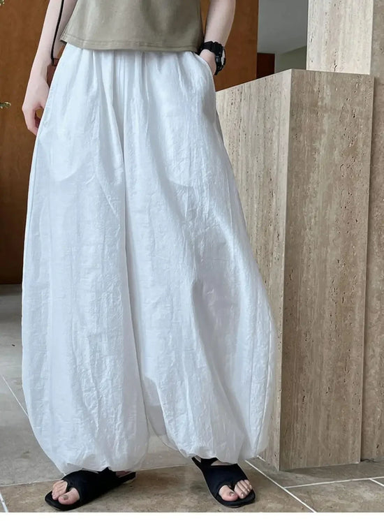 Pantaloni Bloomers Donna Vita Alta – Loose Fit Estivi