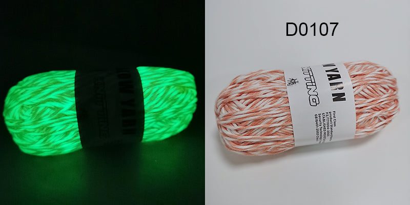 Filato luminoso in poliestere da 2 mm – Ideale per maglioni e cappelli che brillano al buio