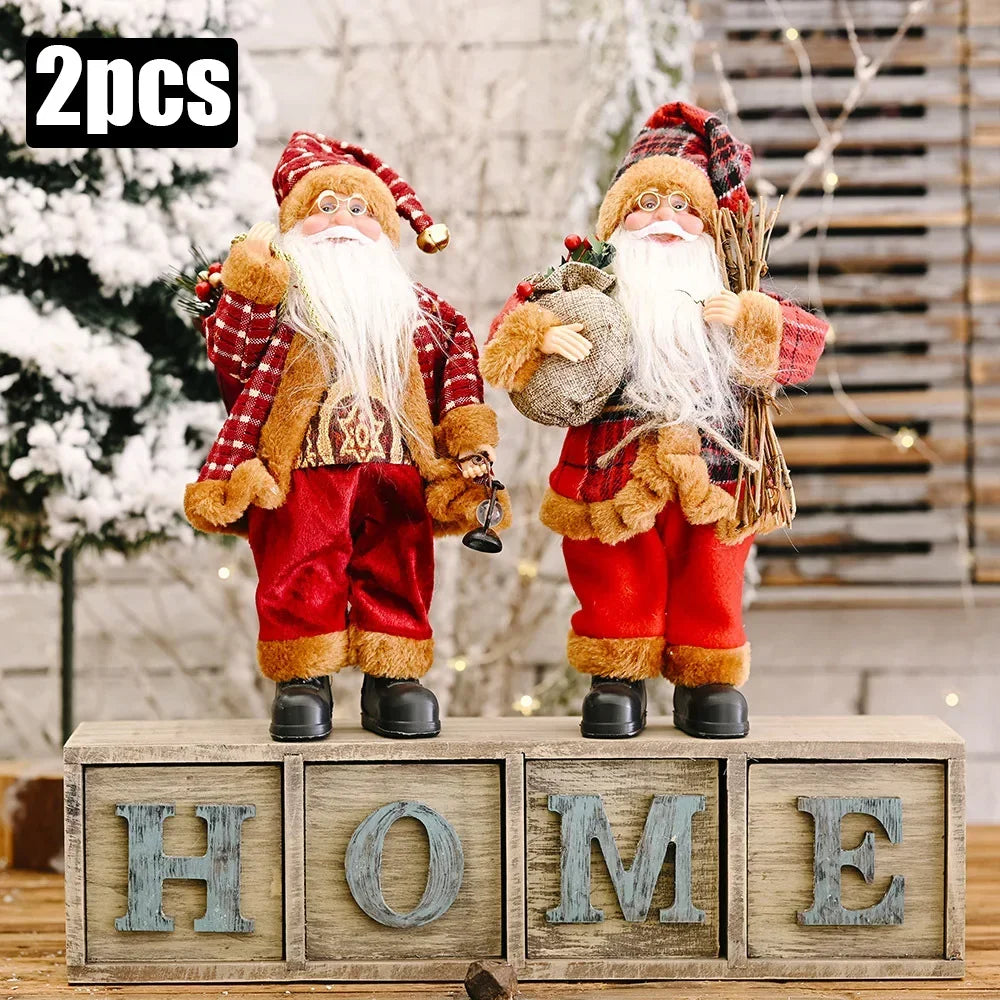 Pupazzo Babbo Natale peluche 30 cm ‒ decorazione natalizia morbida per casa, albero, festa (set 1-4 pezzi) 2025