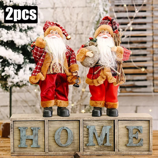 Pupazzo Babbo Natale peluche 30 cm ‒ decorazione natalizia morbida per casa, albero, festa (set 1-4 pezzi) 2025