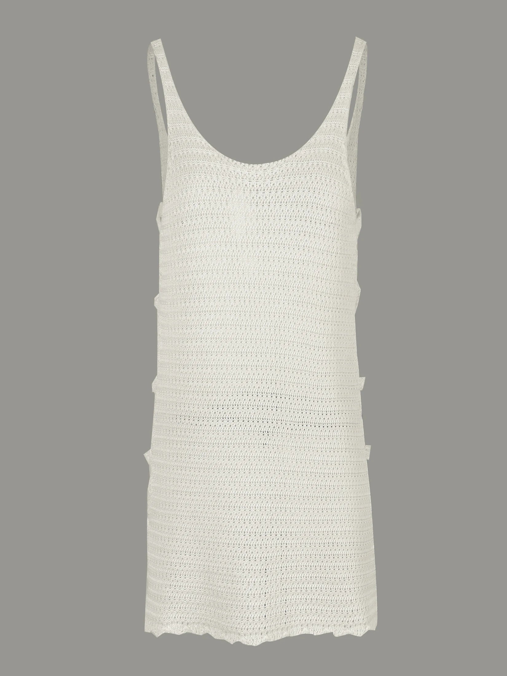 Vestito Donna Mare Estivo Scollo U con Tagli Laterali – Corto e Sexy a Righe Estate 2025