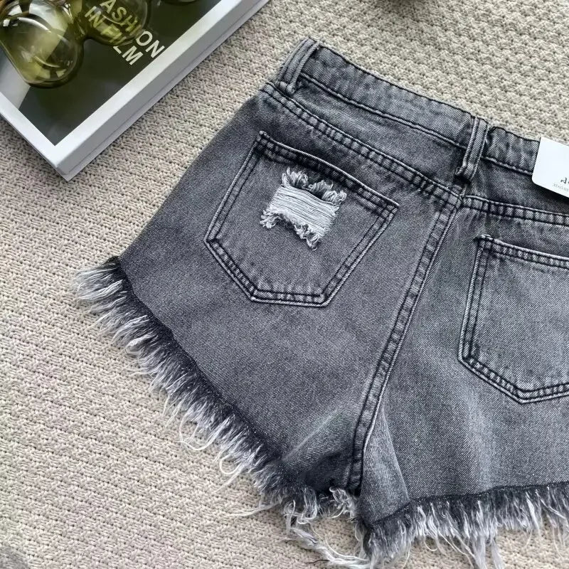 Shorts in denim donna vita alta – modello gamba larga snellente, perfetti per l’estate