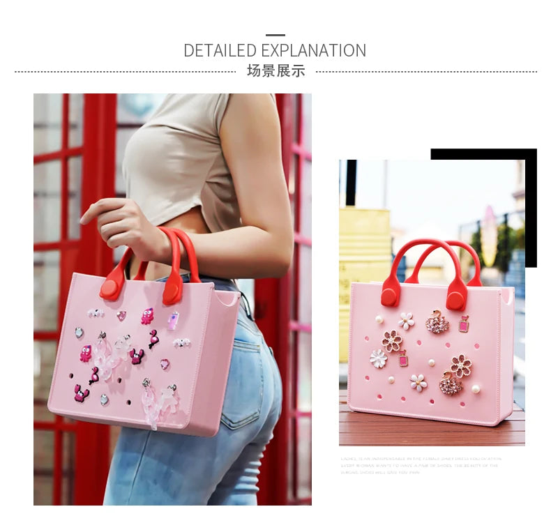 Borsa Bogg Personalizzabile con Fori per Spille - 27 Colori