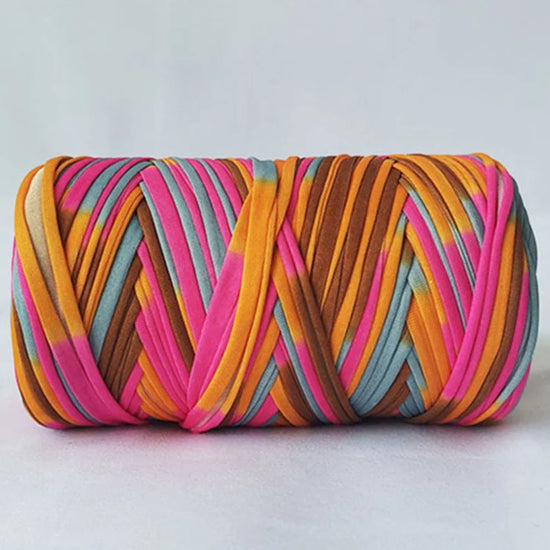 Fettuccia Intrecciata Multicolore 300 g – Filato Elasticizzato per DIY, Borse, Tappeti e Progetti Handmade
