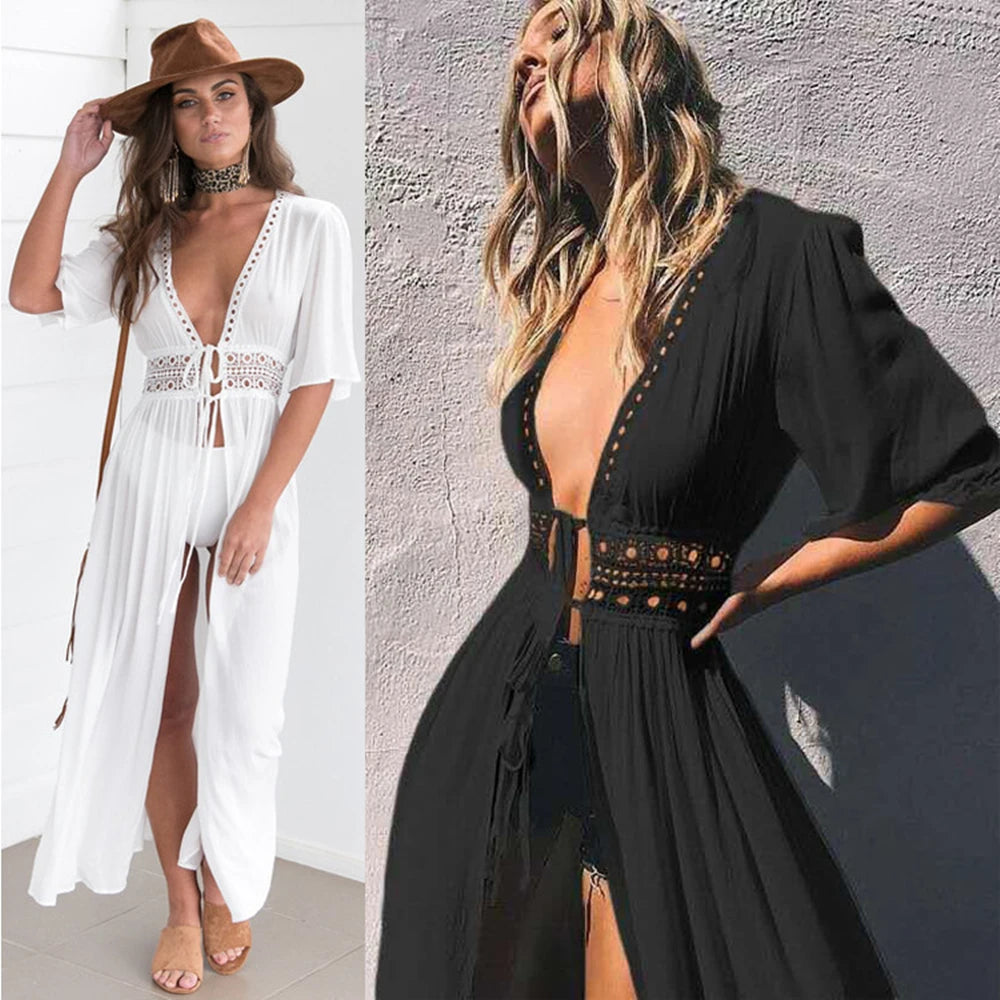 Copricostume Donna Leggero – Cardigan Mare Effetto Chiffon