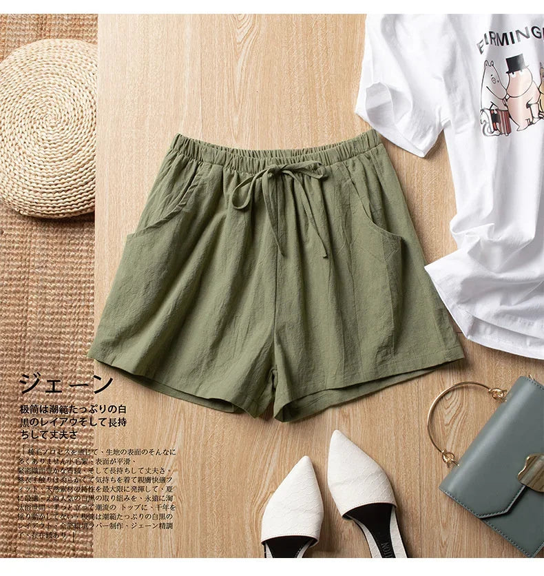 Shorts Donna Vita Elastica con Fiocco – Pantaloncini Casual Sportivi