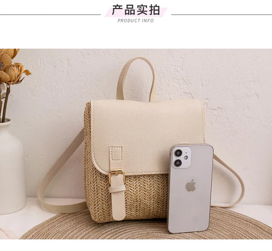 Zaino Donna Intrecciato Elegante – Spalla Moda Effetto Tessuto
