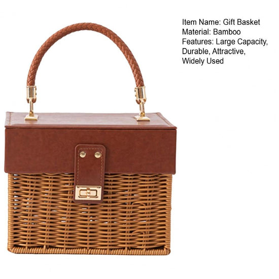 Borsa a Tracolla in Rattan Nera per Donna – Stile Casual Estivo, Fatto a Mano, Forma Box, Perfetta per Viaggi e Spiaggia