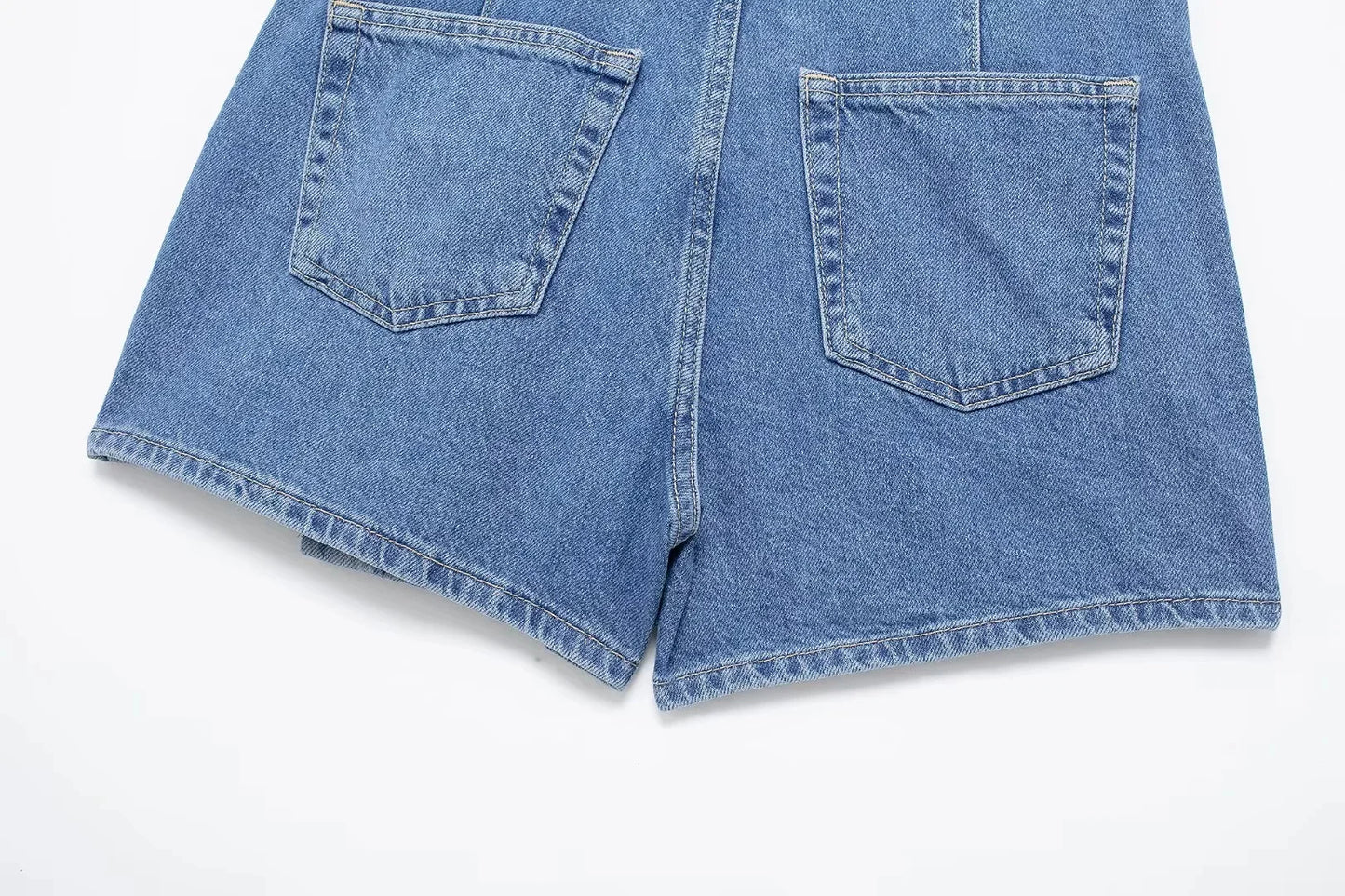 Completo Denim Donna – Set Top e Shorts Elegante Estate