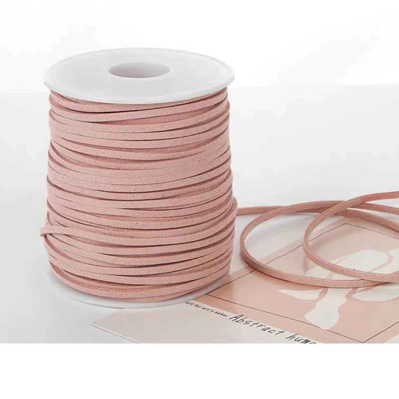Cordoncino intrecciato in velluto coreano 45 m – Cordone in finta pelle decorazioni fai-da-te,