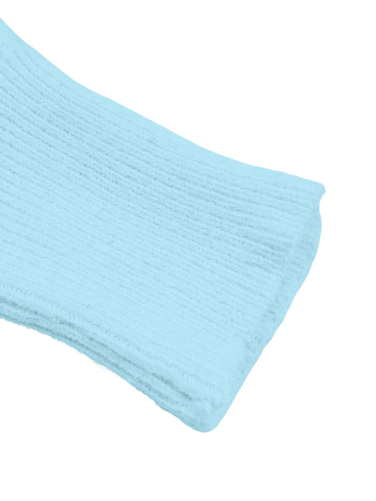 Maglione donna asimmetrico a collo alto e maniche lunghe