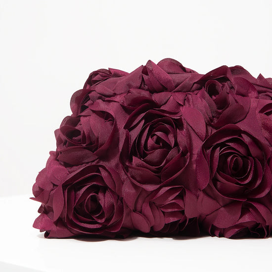 Clutch elegante rosa per donna – borsa clutch da cerimonia/partecipazione con rose, regalo perfetto per festa & cena