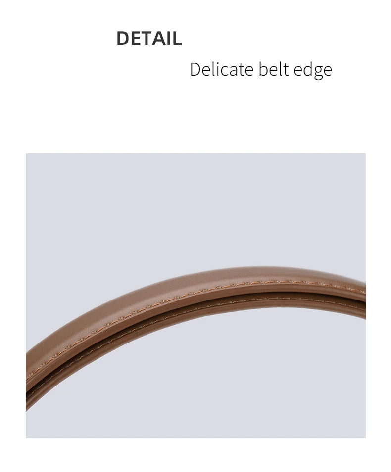 Cintura donna ecopelle vera 2025 – skinny knot belt in cowhide con fibbia gold, cintura regalo moda