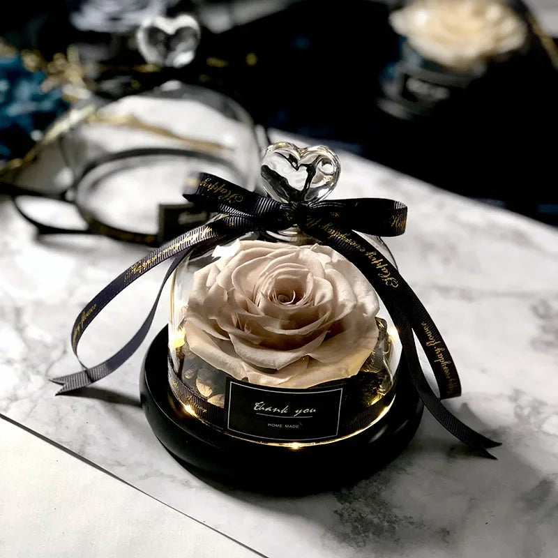 Rosa Eterna LED in Cupola di Vetro – Regalo Romantico San Valentino & Anniversari