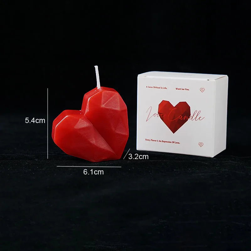 Candele Profumate a Forma di Cuore Rosso – Decorazioni Romantiche per San Valentino