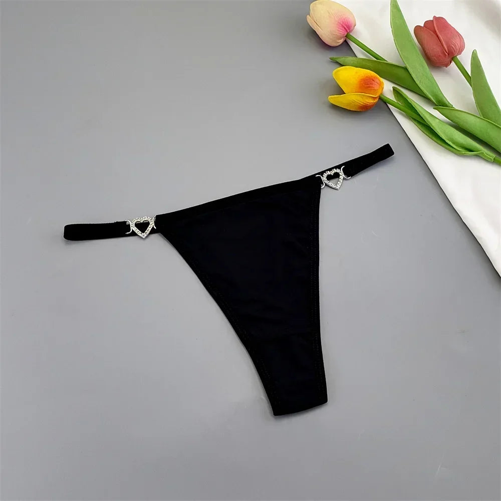 Set 3 Perizomi Sexy con Fibbia Strass – Effetto Ghiaccio, Invisibili, Ultra Comfort
