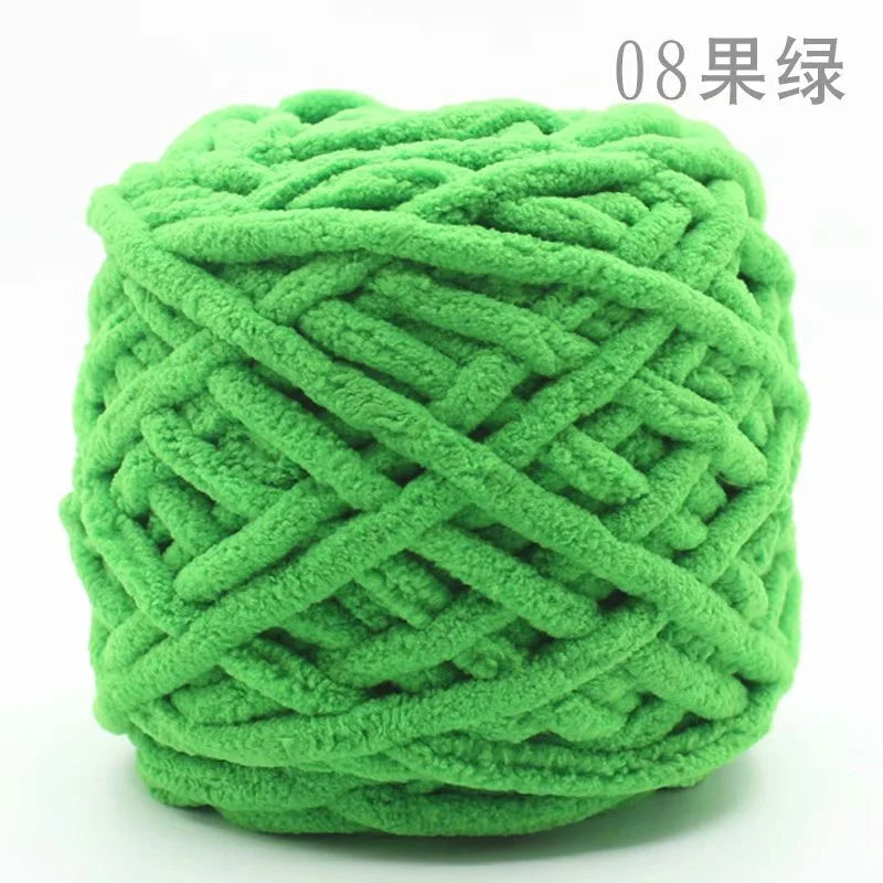Set 4 pezzi filato chenille cotone 400 g – morbido “ice strip” per coperte, sciarpe e lavori fai-da-te