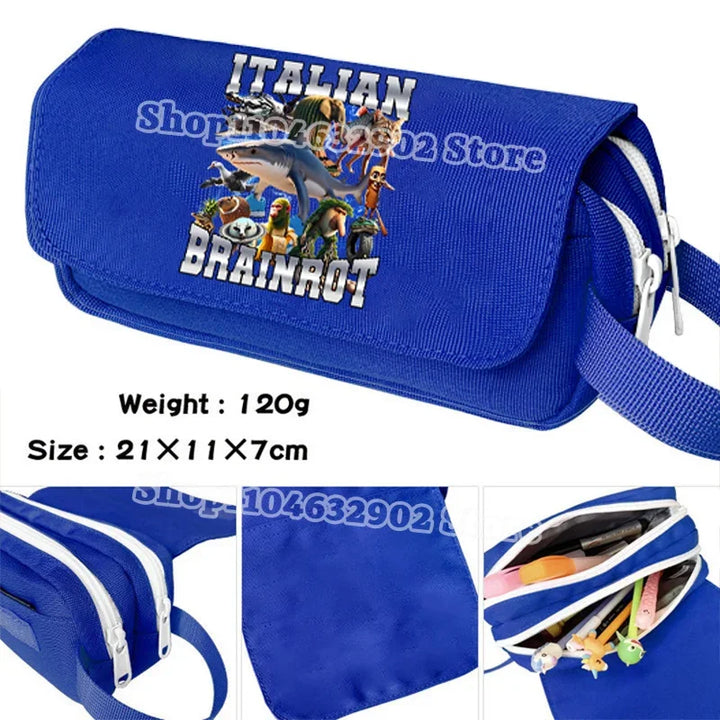 Astuccio Italian Brainrot Astuccio scuola| Idee regalo divertenti per studenti e ufficio