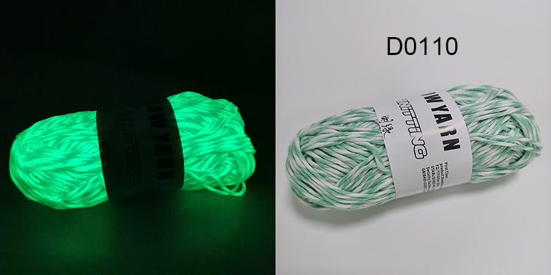 Filato luminoso in poliestere da 2 mm – Ideale per maglioni e cappelli che brillano al buio